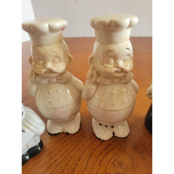 Vintage Salt Pepper SP Shaker Chef & Amish Couple Ceramic Novelty Figures *Flaws - Picture 7 of 16